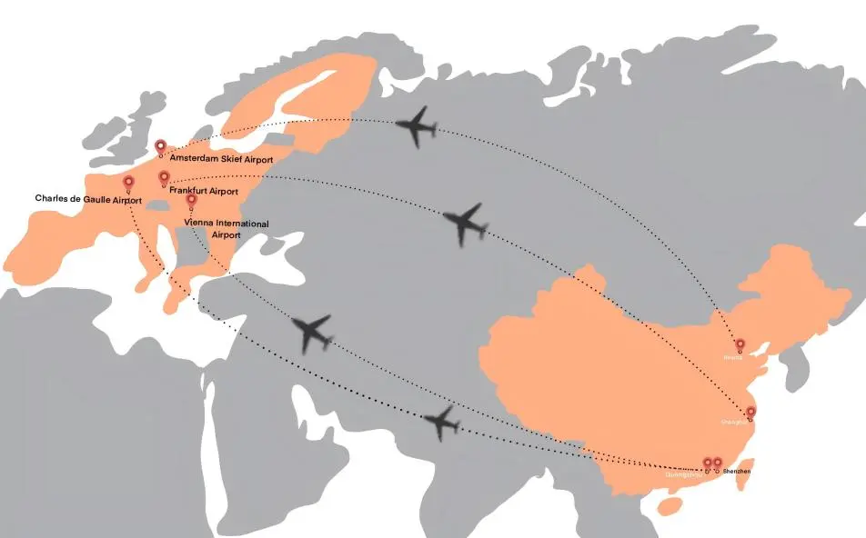 China to the EU Air Freight Routes